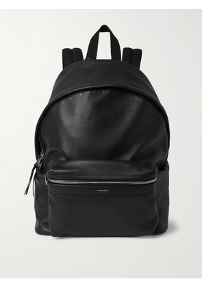SAINT LAURENT - City Leather Backpack - Men - Black