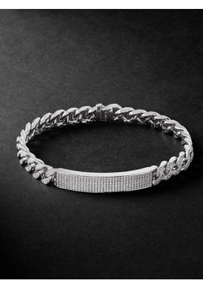 SHAY - 18-Karat White Gold Diamond ID Bracelet - Men - White - 19