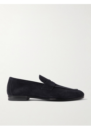 TOM FORD - Suede Penny Loafers - Men - Blue - UK 7
