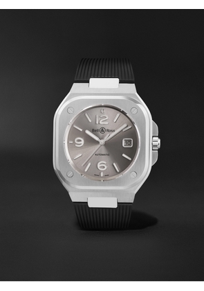 Bell & Ross - BR 05 Grey Steel Automatic 40mm Stainless Steel and Rubber Watch, Ref. No. BR05A-GR-ST/SRB - Men - Silver