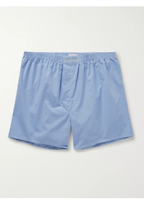 Derek Rose - Gingham Cotton Boxer Shorts - Men - Blue - S