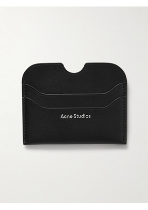 Acne Studios - Elmas Logo-Print Leather Cardholder - Men - Black