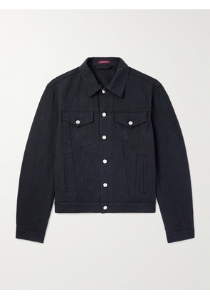 Gucci - Logo-Jacquard Denim Jacket - Men - Black - IT 46