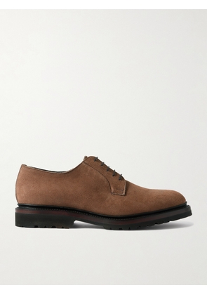 George Cleverley - Archie Waxed-Leather Derby Shoes - Men - Brown - UK 7
