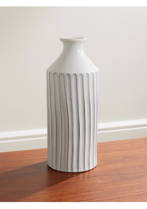 Brunello Cucinelli - Grooved Ceramic Vase - Men - White