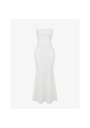 Womens House of CB Joan Burnout-Pattern Lace Maxi Dress