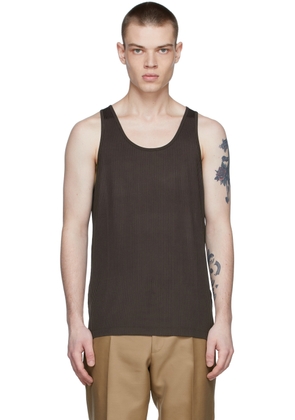 TOM FORD Brown Fluid Viscose Tank Top