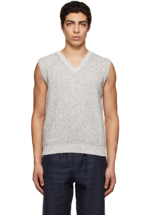 Massimo Alba Blue Mouliné Divo Vest