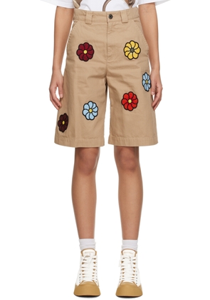 Moncler Genius 1 Moncler JW Anderson Beige Floral Shorts