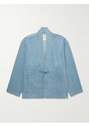 Kardo - Osaka Printed Denim Jacket - Men - Blue - S