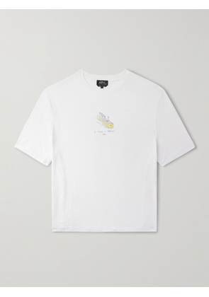 A.P.C. - Jack Printed Organic Cotton-Jersey T-Shirt - Men - White - XS