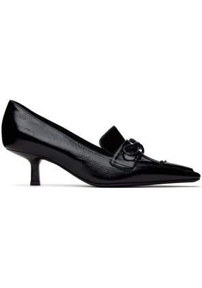 Burberry Black Leather Storm Heels