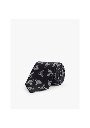 Mens Vivienne Westwood Orb Pattern Silk-Twill Tie