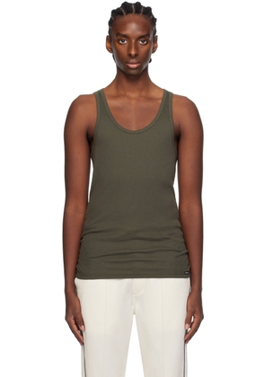 TOM FORD Khaki Ribbed Tank Top