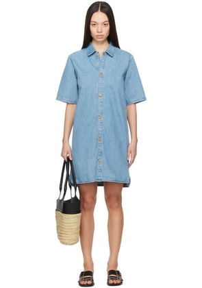 A. P.C. Blue Venezia Denim Minidress