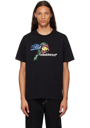 Casablanca Black Croquis De Tennis T-Shirt