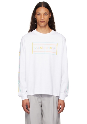 Casablanca White Pastel Court Long Sleeve T-Shirt