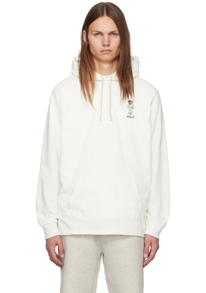 Polo Ralph Lauren White Polo Bear Rugby Hoodie