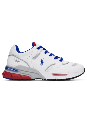 Polo Ralph Lauren White & Red Trackster 200 Sneakers