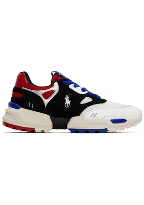 Polo Ralph Lauren White & Black Jogger Leather Sneakers