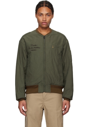 visvim Khaki & Brown Gunner Acala Reversible Bomber Jacket