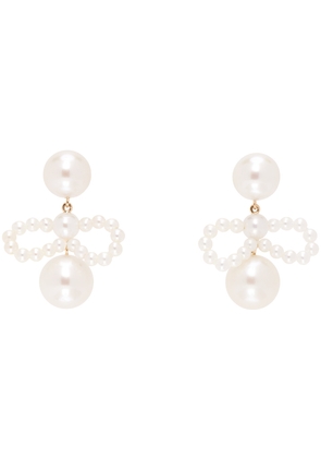 Sophie Bille Brahe White Bow Perle Earrings