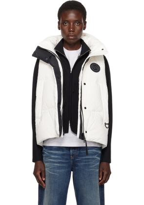 Canada Goose White 'Black Label' Junction Down Vest