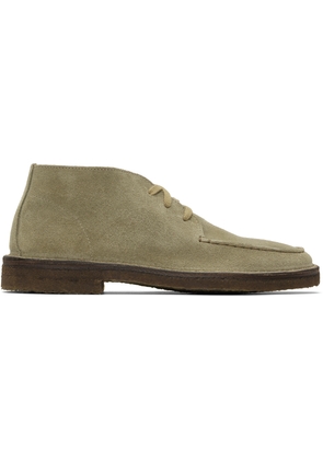 Drake's Beige Crosby Moc-Toe Chukka Boots
