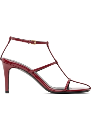 KHAITE Red Cage Heeled Sandals