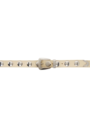 KHAITE Beige Benny Studs Belt