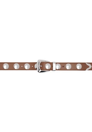 KHAITE Tan Benny With Studs Belt
