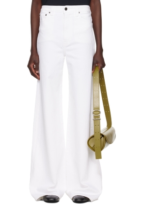 KHAITE White Dane Stretch Jeans