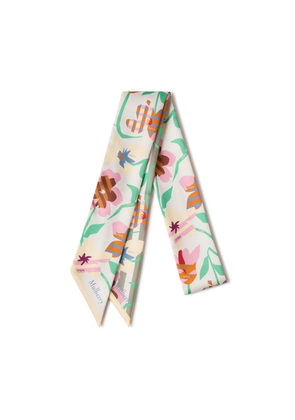 Mulberry Women's Skinny Scarf - Graphic Floral - Linen Green-Buttermi