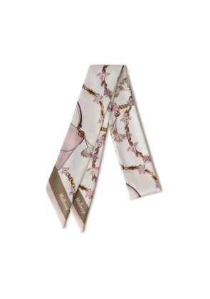 Mulberry Women's Skinny Scarf - Lana Bag & Chains - Eggshell-Blossom Pin