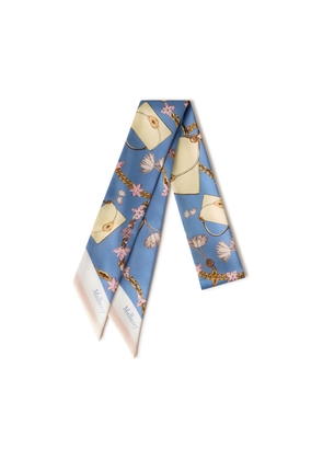 Mulberry Women's Skinny Scarf - Lana Bag & Chains - Brighton Blue-Blosso