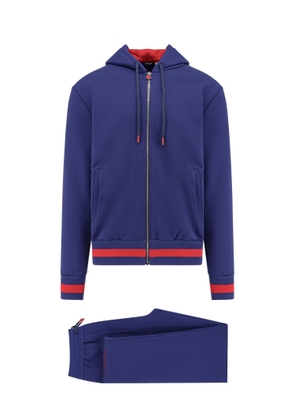 Kiton Cotton Jumpsuit With Embroidered Logo
