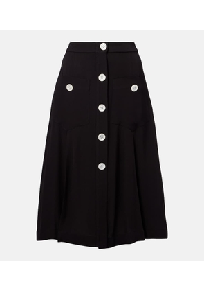 Prada Silk-blend midi skirt