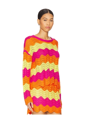 BEACH RIOT Beach Sweater in Pink. Size L. Also in M, S, XS.