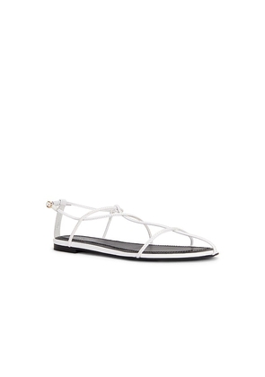 Jeffrey Campbell Trawl Flat in White. Size 10. Also in 6, 7.5, 8, 8.5, 9.