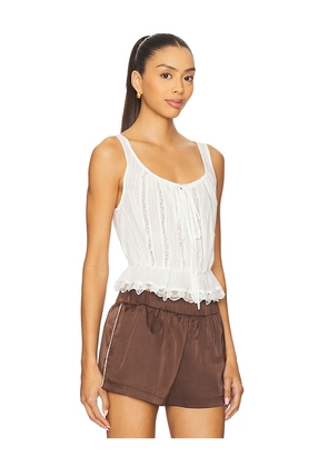 Free People Alana Lace Tank in Ivory. Size L. Also in M, S, XL, XS.