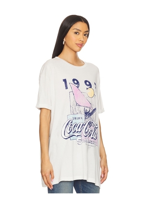 The Laundry Room St Maarten Coke Oversized Tee in Beige. Size L. Also in S, XS.