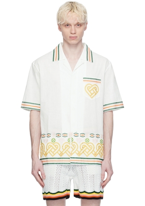 Casablanca White Broderie Anglaise Shirt