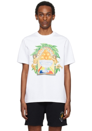 Casablanca White 'Triomphe D'Orange' T-Shirt