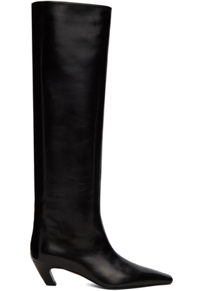KHAITE Black 'The Davis' Boots