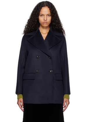 Max Mara Navy Kent Short Peacoat