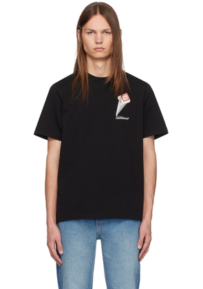 Casablanca Black Leaning Column T-Shirt