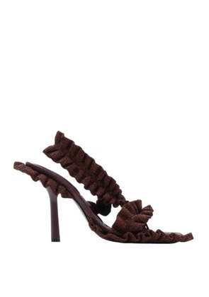 Burberry Metallic Ruff Heeled Sandals