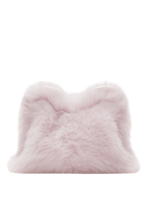 Burberry Shearling B-Shaped Clutch