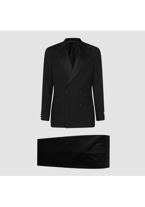 Canali Black Wool Suits