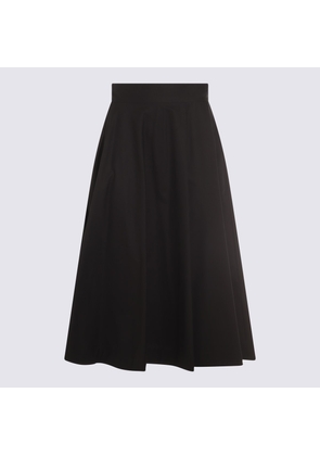 Malo Black Cotton Skirt
